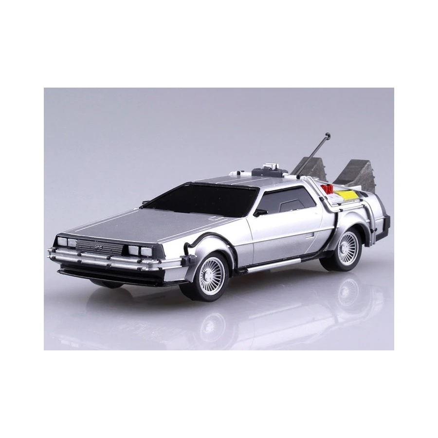 Aoshima Movie Mecha Series 11 Back To The Future DeLorean 1/43 Scale Model Kit 1 Aoshima Movie Mecha Series 11 Back To The Future DeLorean 1/43 Scale Model Kit