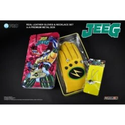 HL Pro Kotetsu Jeeg Robot Metal Box Set Gloves & Necklace M Taglia -Japan World Negozio hl pro kotetsu jeeg robot metal box set gloves necklace m 2