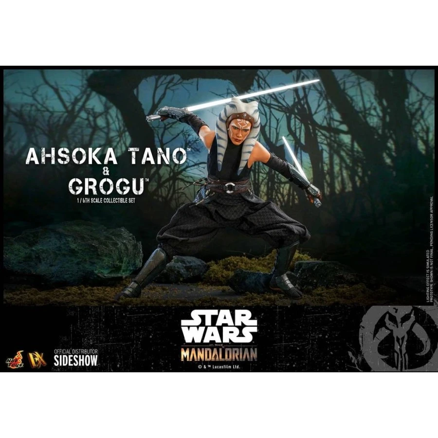 Hot Toys Television Masterpiece Star Wars The Mandalorian Ahsoka Tano & Grogu 1/6 Scale Collectible Figure Deluxe Set 6 Hot Toys Television Masterpiece Star Wars The Mandalorian Ahsoka Tano & Grogu 1/6 Scale Collectible Figure Deluxe Set - Image 6