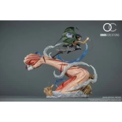 Oniri Creations Attack On Titan Levi VS Female Titan Epic Diorama 1/6 Statue Figure 999pcs Worldwide -Japan World Negozio oniri creations attack on titan levi vs female titan epic diorama 16 statue figure 999pcs worldwide 2
