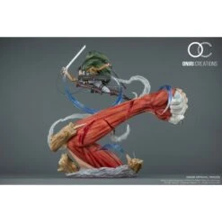 Oniri Creations Attack On Titan Levi VS Female Titan Epic Diorama 1/6 Statue Figure 999pcs Worldwide -Japan World Negozio oniri creations attack on titan levi vs female titan epic diorama 16 statue figure 999pcs worldwide 6